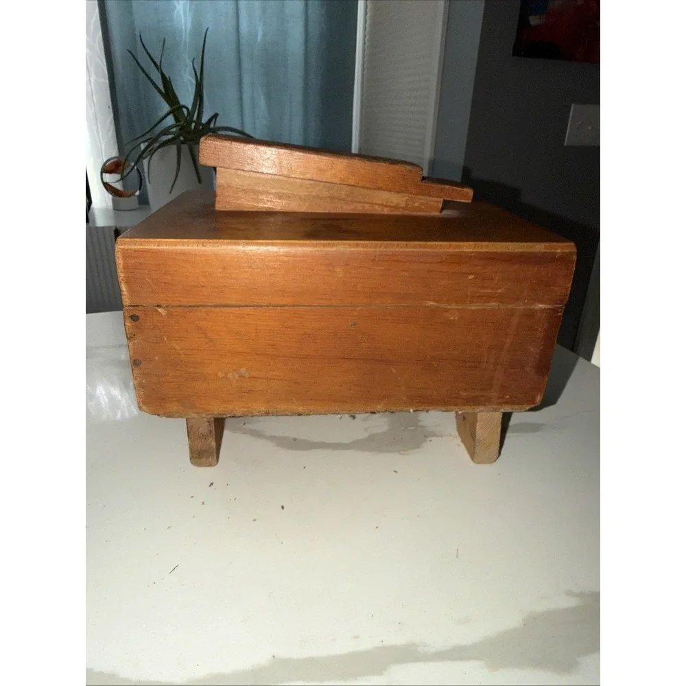 Vintage Shoes Shine Box Kit with Accessories Wood